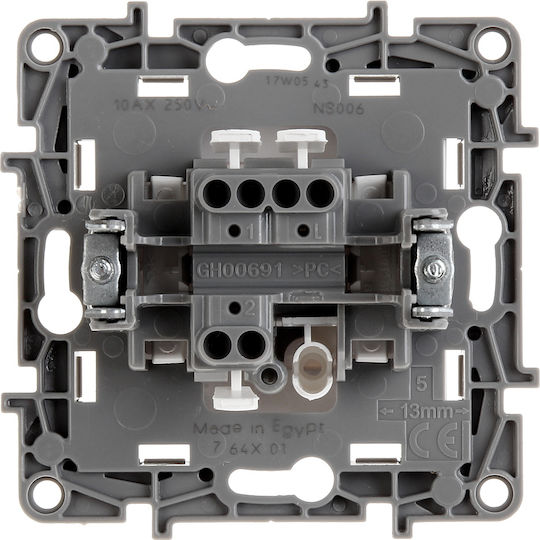 Legrand Niloe Recessed Wall Switch without Frame White