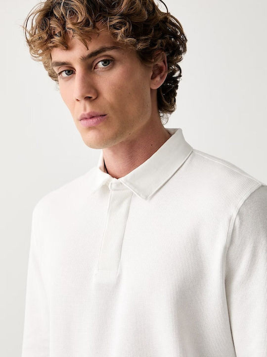 Polo Long Sleeve White Blouse