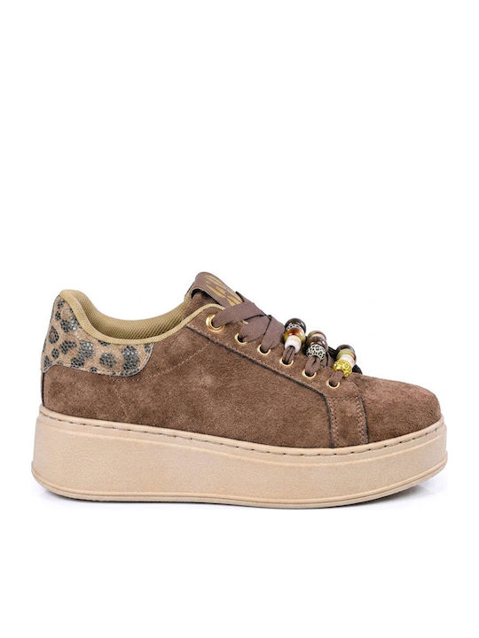 Damentaschen Flatforms Sneakers Purpurn
