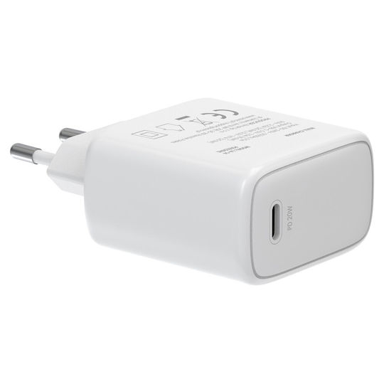 Savio Зарядно устройство Без Кабел с USB-C Порт 20W Power Delivery Бял (LA-14)