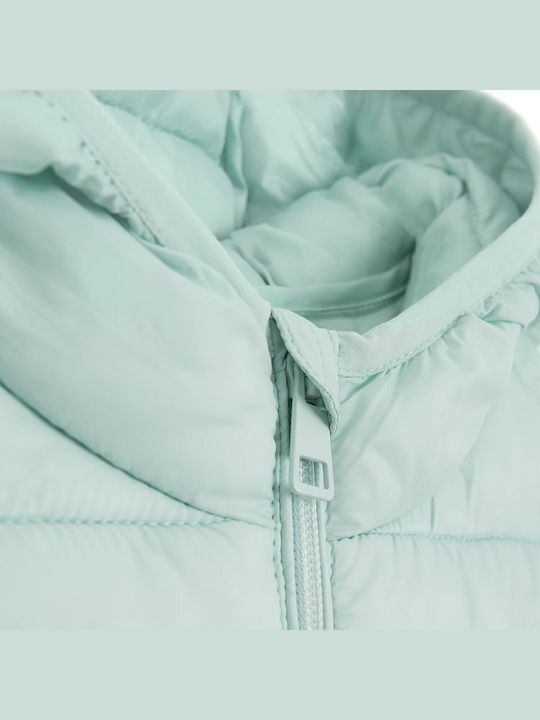 Kids Casual Short Hooded Green Coat