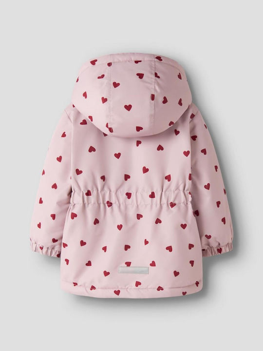 Kids Casual Short Hooded Jacket Salmon