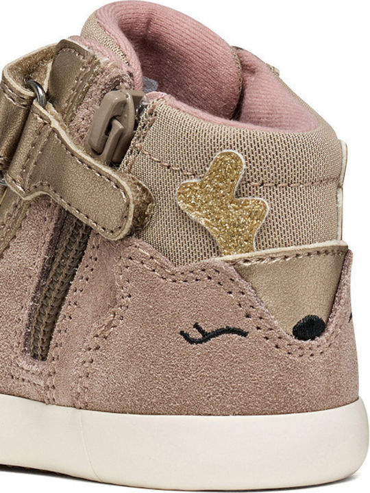 Kids Anatomic Sneakers with Hoop & Loop Closure Gold