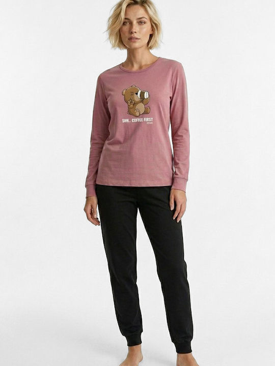 Nina Club Winter Damen Schlafanzug & Pyjamas Set Sappio Milo Nina-650