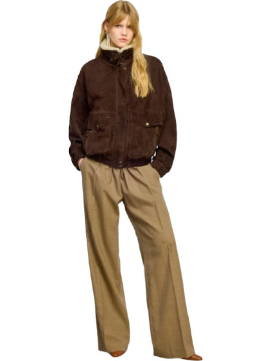 Women's Fabric Trousers Brown
