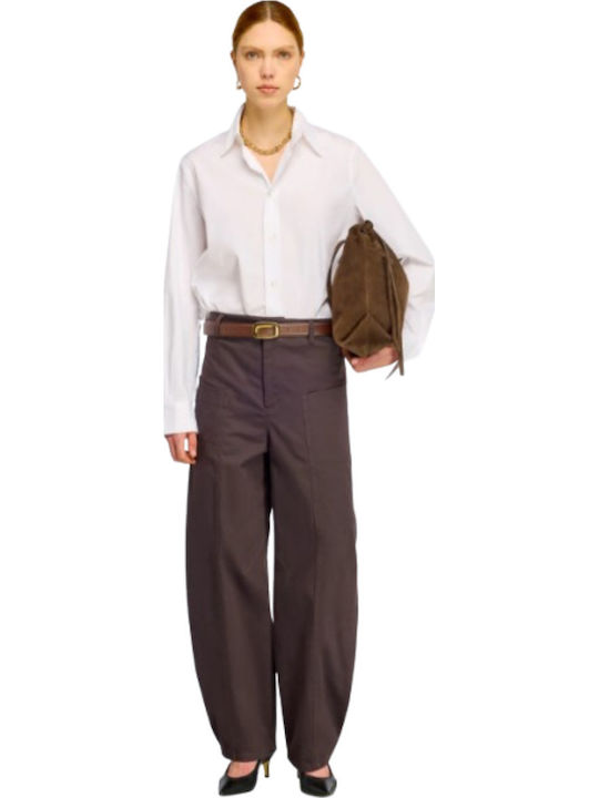 Women's Fabric Trousers Brown