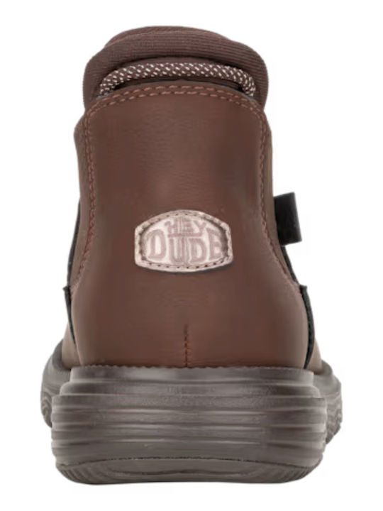 Leather Women's Ankle Boots Brown