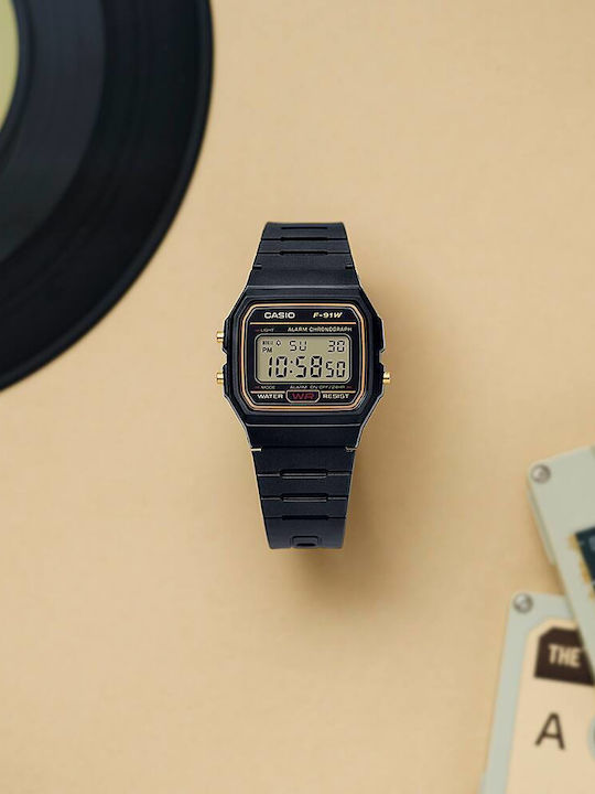 Casio Collection Digital Womens Watch 38.2mm Battery With Black Rubber Strap