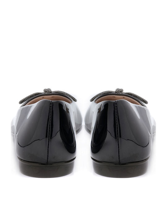 Damen Ballerinas aus Lackleder Schwarze