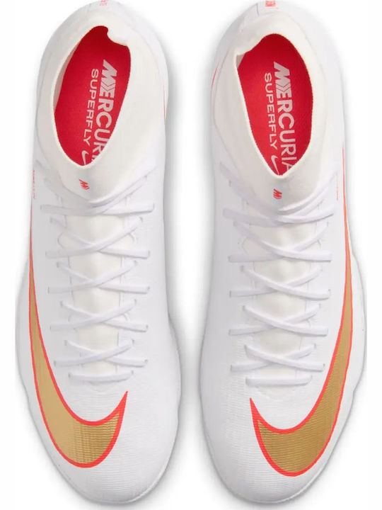 Nike Mercurial Superfly 11 Academy TF Ghete Fotbal Cu Talpă Cu Crampoane Albe