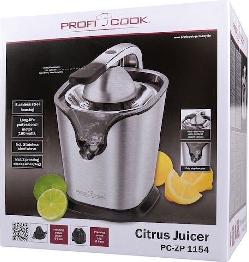Profi Cook PC-ZP 1154 Elektrischer Entsafter 160W Edelstahl Silber
