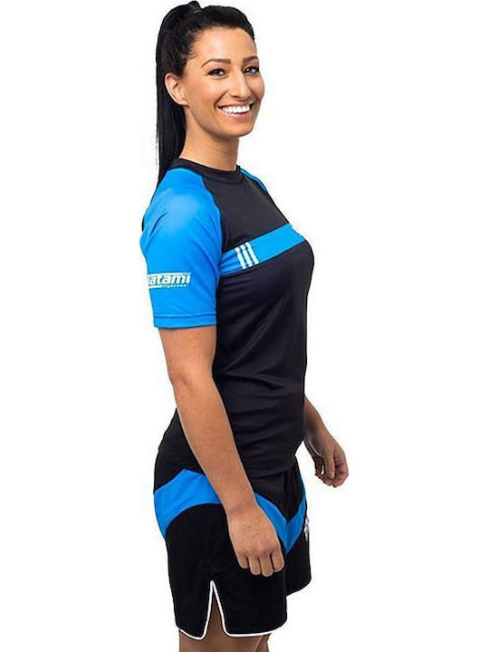 Tatami Fightwear Дамска Къс Ръкав Блуза за Джиу-Джицу Синя