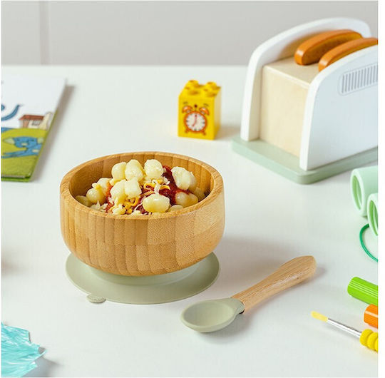 Nava Nava Baby- und Kinder-Essgeschirr aus Bamboo mit Rutschfester Basis 2er-Pack