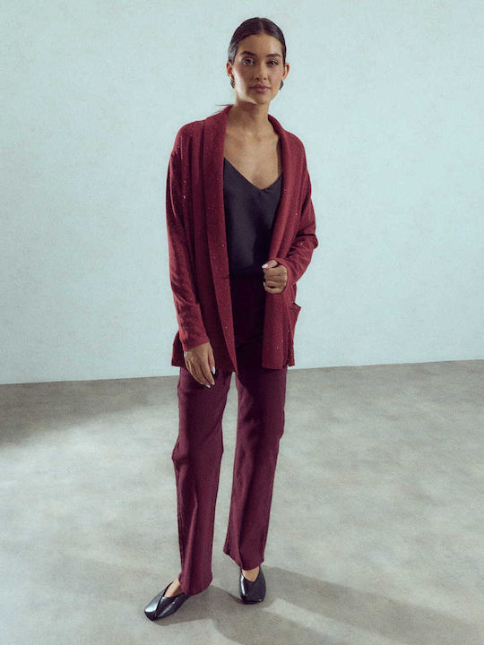 Celestino Cardigan Pentru Femei Cu Paiete Burgundy