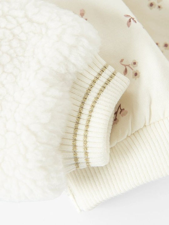 Kinder-Sweatshirt Strickjacke Weiß