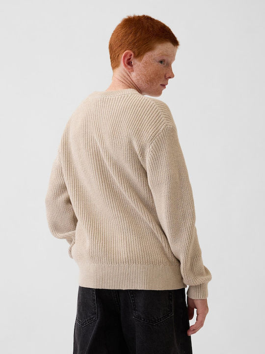 Kids Long-Sleeved Beige Sweater
