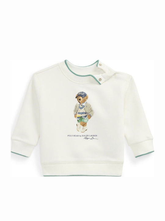 Bluză Pentru Copii Cu Mâneci Lungi Albă Polo