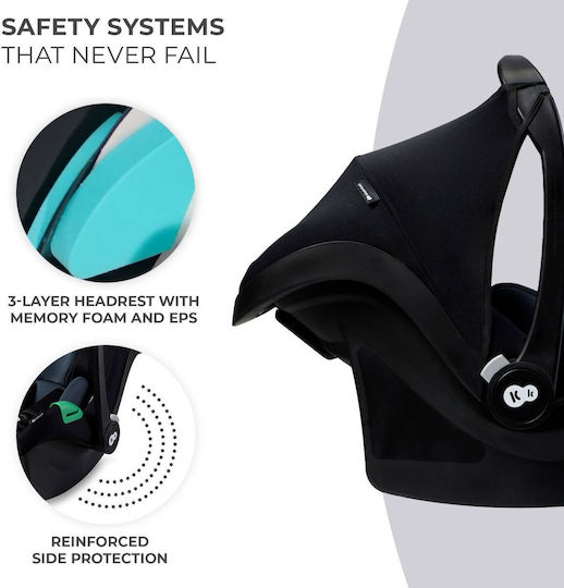 Kinderkraft Mink Pro 2 i-Size Scaun Auto pentru Copii i-Size cu Isofix Negru 0-13 kg