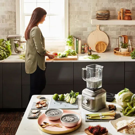 Kitchenaid Artisan K400 Блендер с Стъклена Кана 1.4 lt Сребрист