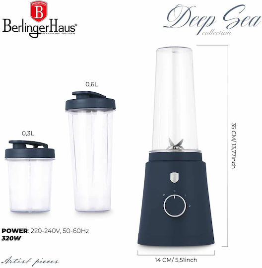 Berlinger Haus Deep Sea Μπλέντερ με Πλαστική Κανάτα 300 ml 320W