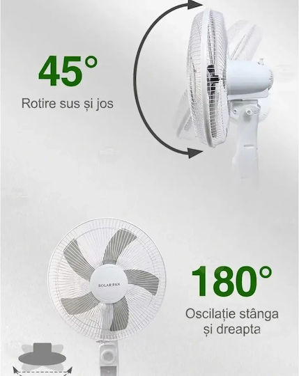 Pedestal Fan 12W Fan Diameter 40.64cm With Remote Control White