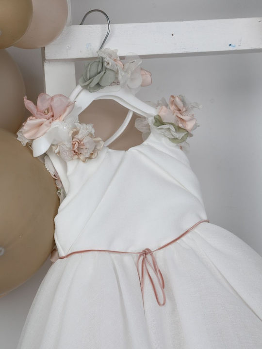Bambolino Ilektra Ecru Baptism Dress from Tulle