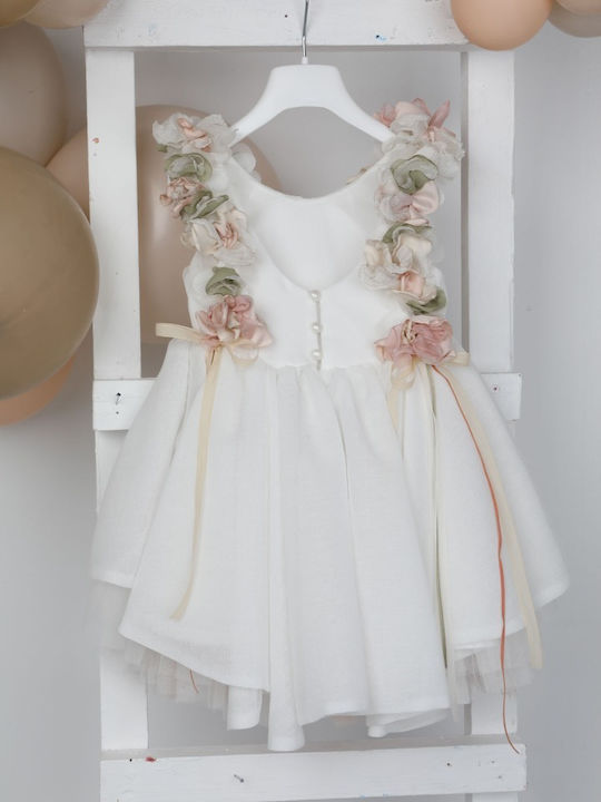 Bambolino Ilektra Ecru Baptism Dress from Tulle