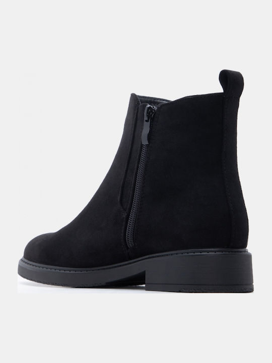 Wildleder Damen Stiefeletten Schwarz