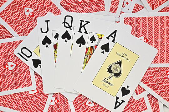 Fournier EPT Poker Jumbo Cards Τράπουλα Πλαστική για Poker Κόκκινη