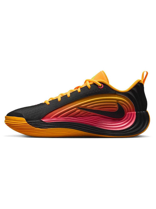 Giannis Immortality 5 Niedrige Basketballschuhe Laser Crimson / Laser Orange / Schwarz / Metallic Silver