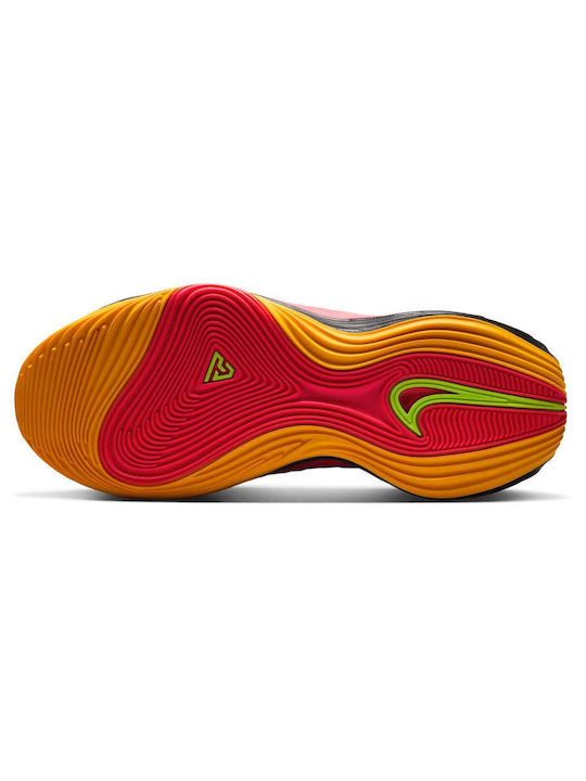 Giannis Immortality 5 Niedrige Basketballschuhe Laser Crimson / Laser Orange / Schwarz / Metallic Silver