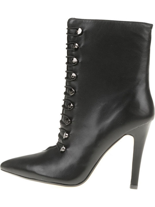 Leather Women's Ankle Boots Black