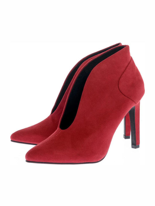 Wildleder Stiefeletten Damen Rot