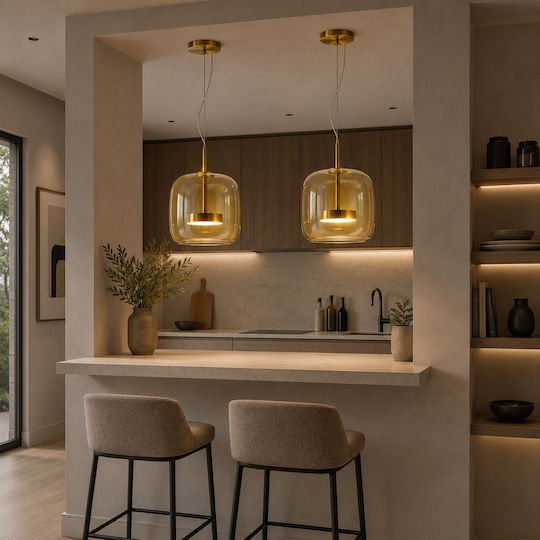 Artekko Κρεμαστό Φωτιστικό LED 26x26x25εκ.