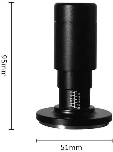 4bars T108 Self Levelling Dynamometric Tamper with Flat Surface 51mm in Brown Colour