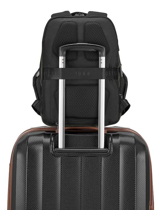 Delsey Раница за лаптоп 13" с USB порт в кафяв цвят 210260200