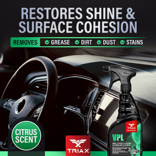 Triax Vpl Soluție de curățare și protecție UV pentru curățarea vinilului plasticului și pielii 680 Ml