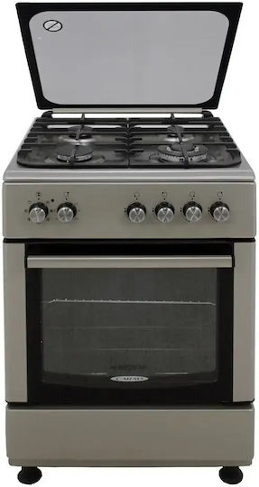 Stove 80lt with Gas Cooktops W60cm Inox