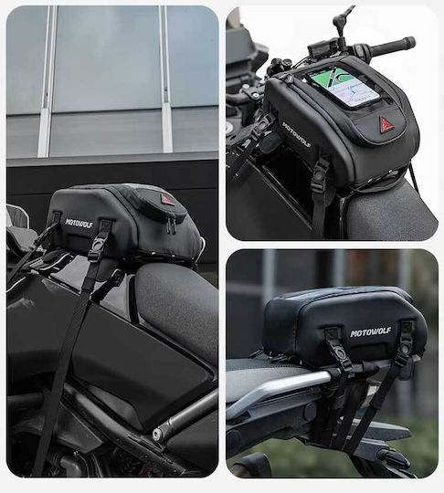 Motowolf Mb10 8l Motorrad-Tanktasche Magnetische Riemen Telefonfach Regenschutz
