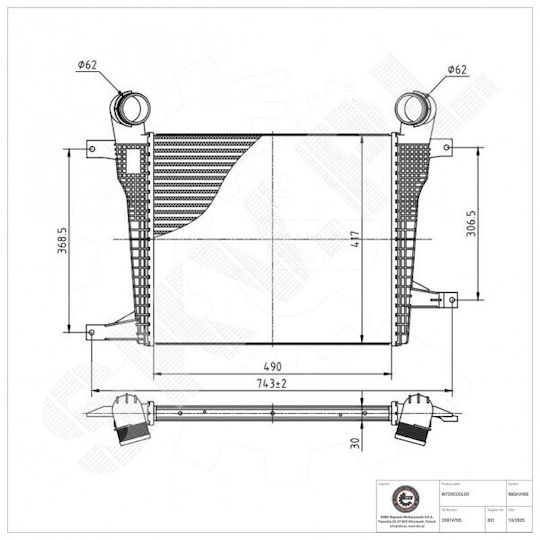 Ψυγείο Αέρα Υπερπλήρωσης Chevrolet Captiva Opel Antara 20874705