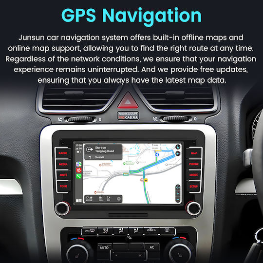 Junsun Auto-Audiosysteme Linux Vw Volkswagen Skoda Seat Touchscreen GPS Bluetooth Notenblätter Dvd Dab+ & Rds