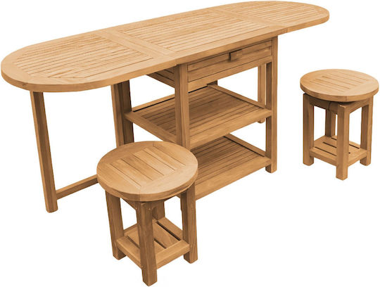 Градински Бар Комплект Nomani 2 Броя Teak