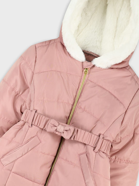 Kids Quilted Short Jacket with Lining & Hood Triantafylli