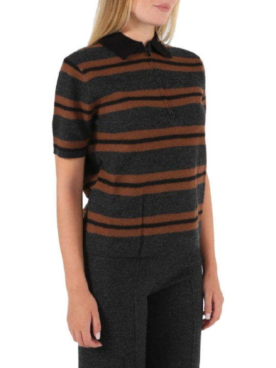 Women's Wool Sweater Grey/Brown