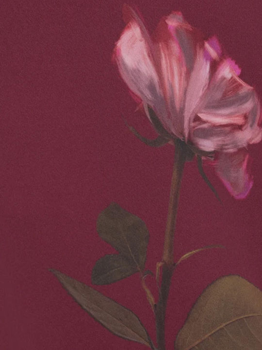 Γυναικεία Μπλούζα Αμάνικη Floral Μπορντό