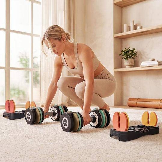 Rebel Active Hantelset 2x 10kg Verstellbar mit Ständer
