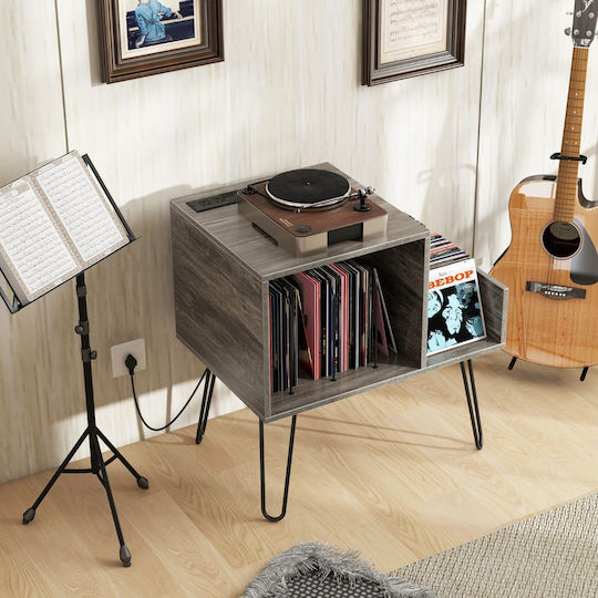 Costway Hi-Fi Furniture Grey 45x67x66cm