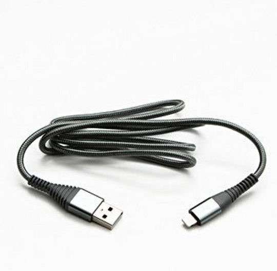 Logo Collection Cablu Braided USB-A La Lightning Argintiu 1m