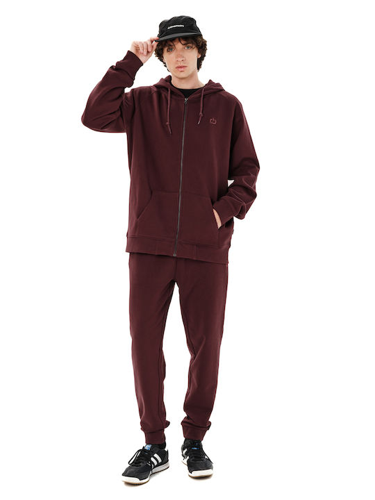 Sweatshirts Für Herren Mit Burgundischer Kapuze