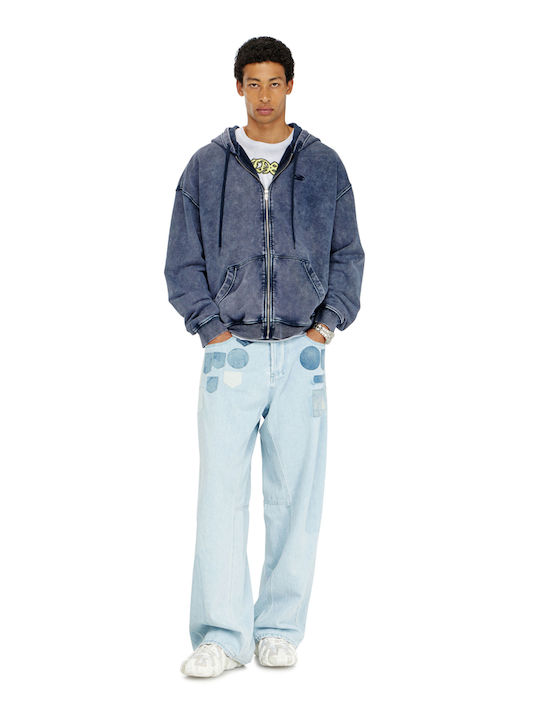 Hooded Cardigan Blue